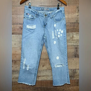 🌻 Mudd Y2K Vintage Distressed Crop Denim size 7